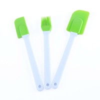 3-pack Heat-Resistant Non Stick Baking Cooking Utensil Silicone Scraper Spatula And Brush Set