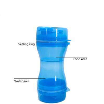 2 In 1 Pets Go Out To Drink And Food Cups Dog Water Bottle Cats Outdoor Walking Hiking Travel Portable Pet Water Bottle