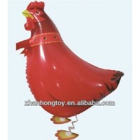 china factory 2014 new chicken shape design foil walking pet balloons