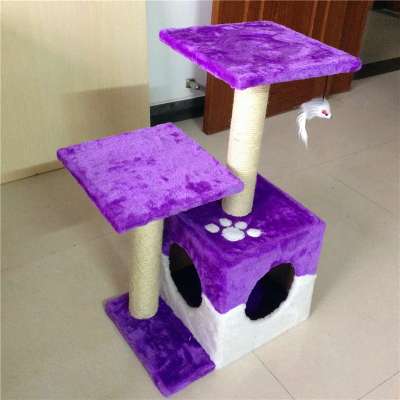 Thick Plush Cat Mouse Practical Cat Tree Scratch cardboard Post  Cat Litter Pet Climbing Frame